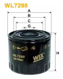 Фільтр оливи WIX WL7298