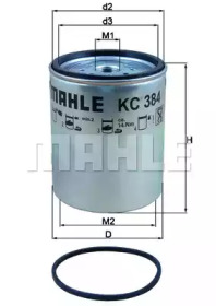 Фильтр топливный MAHLE KC 384D