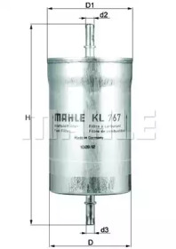 Фильтр топливный MAHLE KL 767