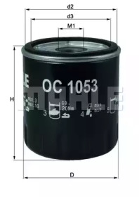 Фільтр оливи KNECHT OC 1053
