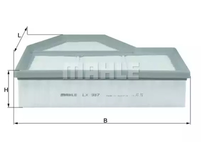 Фильтр воздушный MAHLE LX 987