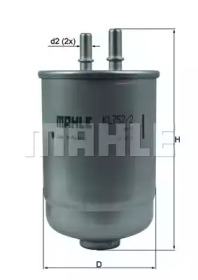 Фильтр топливный MAHLE KL 752/2D