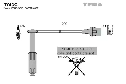 Комплект электропроводки TESLA T743C