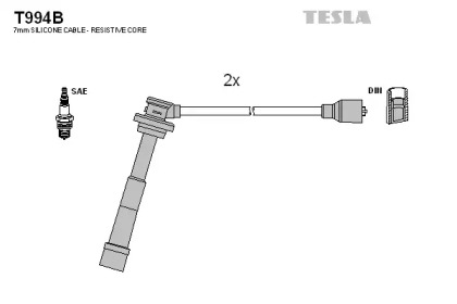 Провода зажигания высоковольтные комплект TESLA T994B
