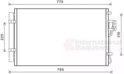 Радиатор кондиционера VAN WEZEL 82005311