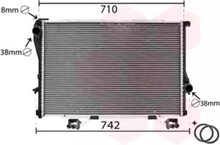 Радиатор охлаждения двигателя VAN WEZEL 06002233