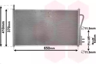 Радиатор кондиционера VAN WEZEL 18005268