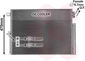 Радиатор кондиционера VAN WEZEL 21005061