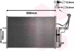 Радиатор кондиционера VAN WEZEL 27005184