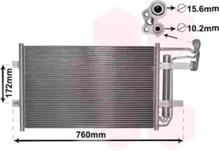 Радиатор кондиционера VAN WEZEL 27005252