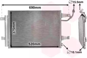 Радиатор кондиционера VAN WEZEL 32005177