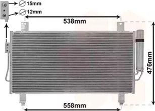Радиатор кондиционера VAN WEZEL 32005252