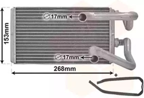 Радиатор отопителя салона VAN WEZEL 32006259