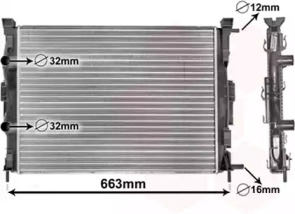 Радиатор охлаждения VAN WEZEL 43002307