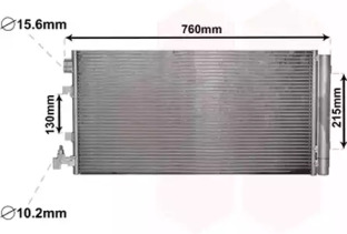 Радиатор кондиционера VAN WEZEL 43005449