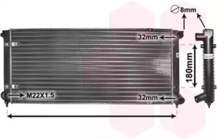 Радиатор охлаждения VAN WEZEL 58002041