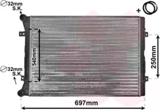Радиатор охлаждения VAN WEZEL 58002283
