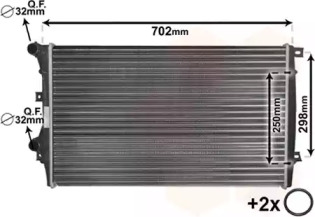 Радиатор охлаждения VAN WEZEL 58012206