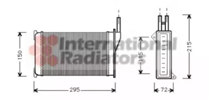 Радиатор отопителя салона VAN WEZEL 18006098