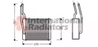 Радиатор отопителя салона VAN WEZEL 18006272