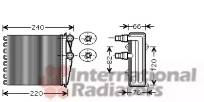 Радиатор отопителя VAN WEZEL 43006380