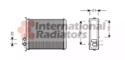 Радиатор отопителя салона VAN WEZEL 59006085