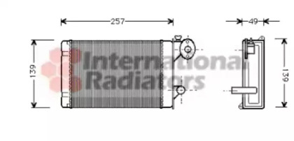 Радиатор отопителя салона VAN WEZEL 58006062