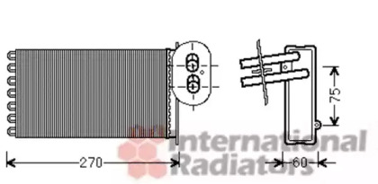 Радиатор отопителя салона VAN WEZEL 58006296
