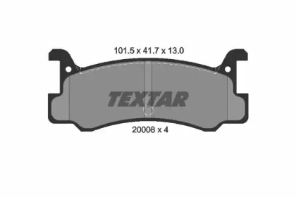 Колодки гальмівні TEXTAR 2000801