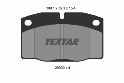 Комплект тормозов TEXTAR 89009500