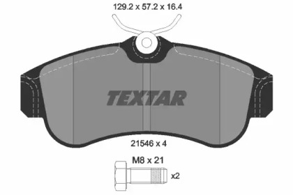 Комплект тормозов TEXTAR 89003200