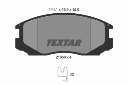 Колодки тормозные TEXTAR 2165001