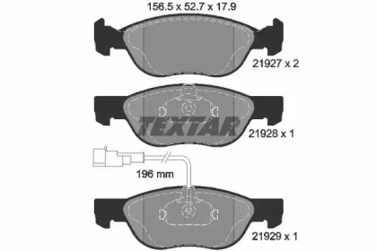 Комплект тормозов TEXTAR 89012500