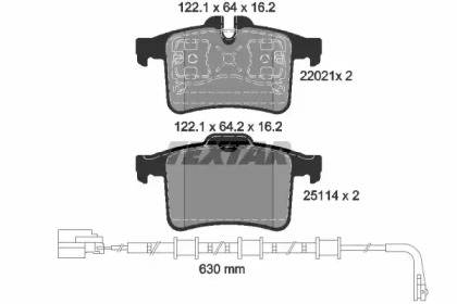 Комплект тормозных колодок TEXTAR 2202101