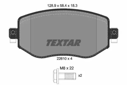 

Колодки тормозные TEXTAR 2261001