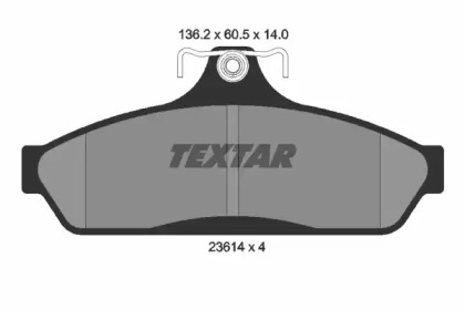 Комплект тормозных колодок TEXTAR 2361401