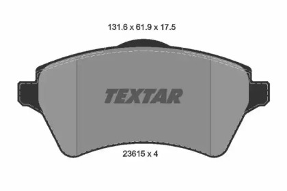 Колодки тормозные TEXTAR 2361501