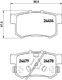 Комплект тормозных колодок TEXTAR 2443401