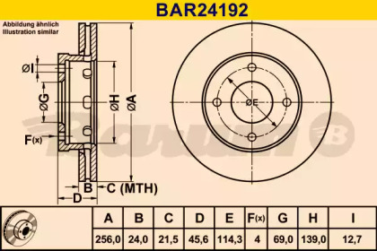 Тормозной диск BARUM BAR24192