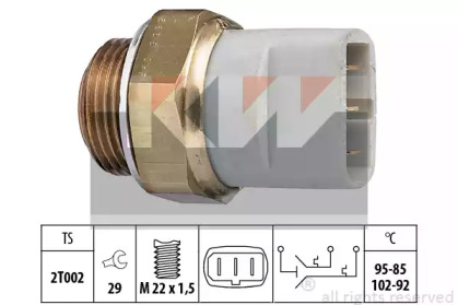 Давач (датчик) включения вентилятора радиаотора KW 550 635
