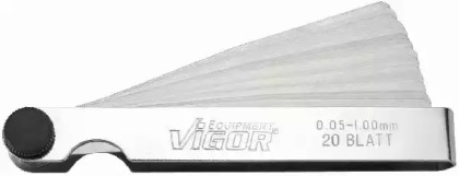 Набор щупов метрических 20 шт 0.05-1mm VIGOR V1714