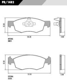 Комплект тормозных колодок FRAS-LE PD/1482