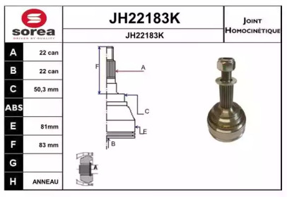 Шарнирный комплект SNRA JH22183K