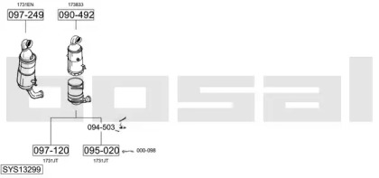 Глушитель BOSAL SYS13299
