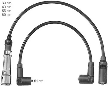 Провода зажигания высоковольтные комплект CHAMPION CLS099