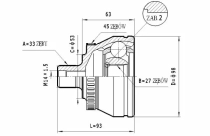 ШРУС STATIM C.322