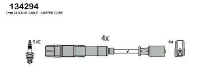 Провода зажигания высоковольтные комплект HUCO / HITACHI 134294