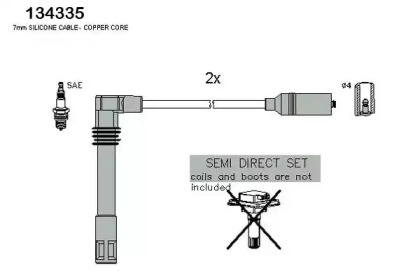 Провода зажигания высоковольтные HUCO / HITACHI 134335
