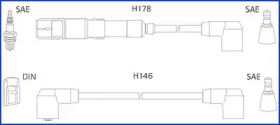 Провод высоковольтный HUCO / HITACHI 134756