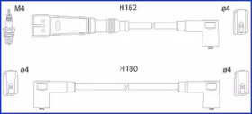 Провода зажигания высоковольтные комплект HUCO / HITACHI 134784